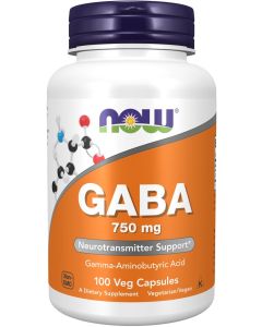 NOW Foods GABA 750mg 100 capsules