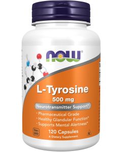 NOW Foods L-Tyrosine 500 mg 120 capsules