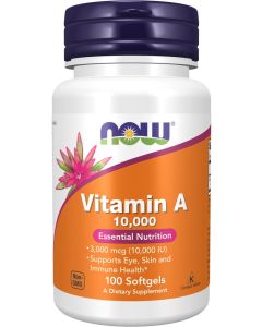 NOW Foods Vitamin A 10000 IU 100 softgels