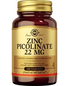 Solgar Zinc Picolinate 22 mg 100 tabletten