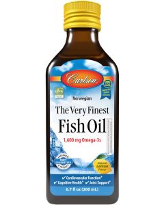 Carlson Labs The Very Finest Fish Oil Liquid 1600mg lemon flavor
