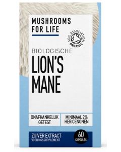 Mushrooms For Life Hericium Caps 60 capsules biologisch