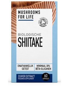 Mushrooms For Life Shiitake Caps 60 capsules biologisch