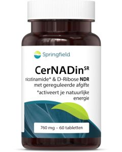 Springfield Cernadin SR Nicotinamide & D-Ribose 760 mg 60 tabletten