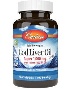 Carlson Labs Cod Liver Oil (1000 mg) 250 softgels