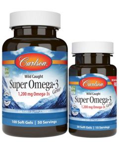 Carlson Labs Super Omega-3 (1200 mg) 100+30 Softgels