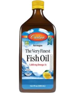 Carlson Labs The Very Finest Fish Oil Liquid 1600mg lemon flavor