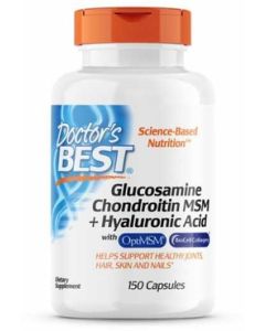 Doctor's Best Glucosamin Chondroitin MSM + Hyaluronzuur 150 capsules