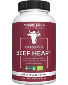 Nordic Kings Supplements Organic Beef Heart 180 capsules biologisch