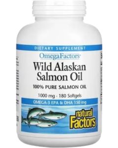 Natural Factors Wild Alaskan Salmon Oil 180 softgels