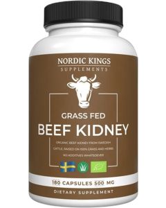 Nordic Kings Supplements Organic Beef Kidney 180 capsules biologisch