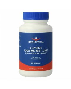 Orthovitaal L-Lysine 1000 mg met Zink 60 tabletten