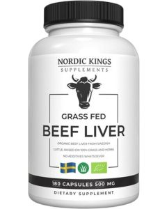 Nordic Kings Supplements Organic Beef Liver 180 capsules biologisch