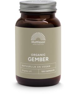 Mattisson Organic Gember 120 capsules biologisch