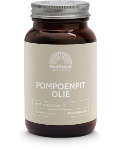 Mattisson Pompoenpitolie met vitamine E - 1000 mg 60 capsules
