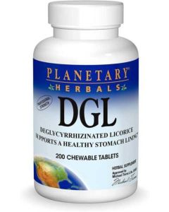 Planetary Herbals DGL (Deglycyrrhizinated Licorice) 200 kauwtabletten
