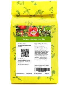 Shakthee Hibiscus bloemen heel Bio 250 gram biologisch