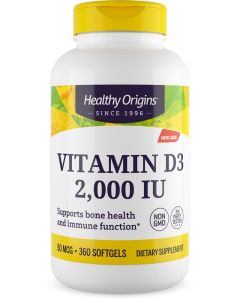 Healthy Origins Vitamine D3 2000 IE