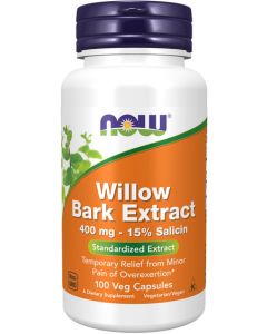 NOW Foods White Willow Bark 400 mg 100 capsules