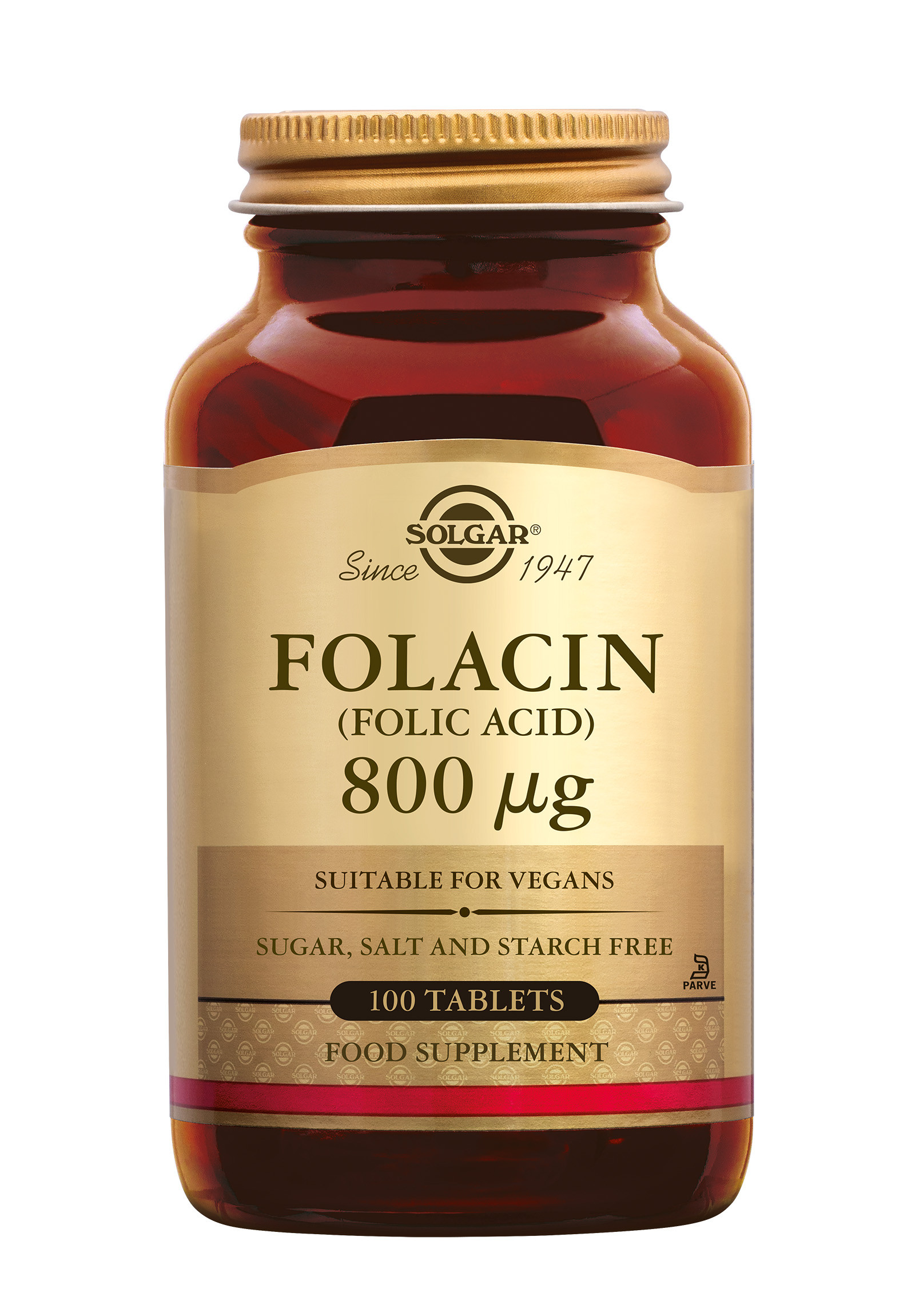 Solgar Folacin (folic acid) 800 mcg