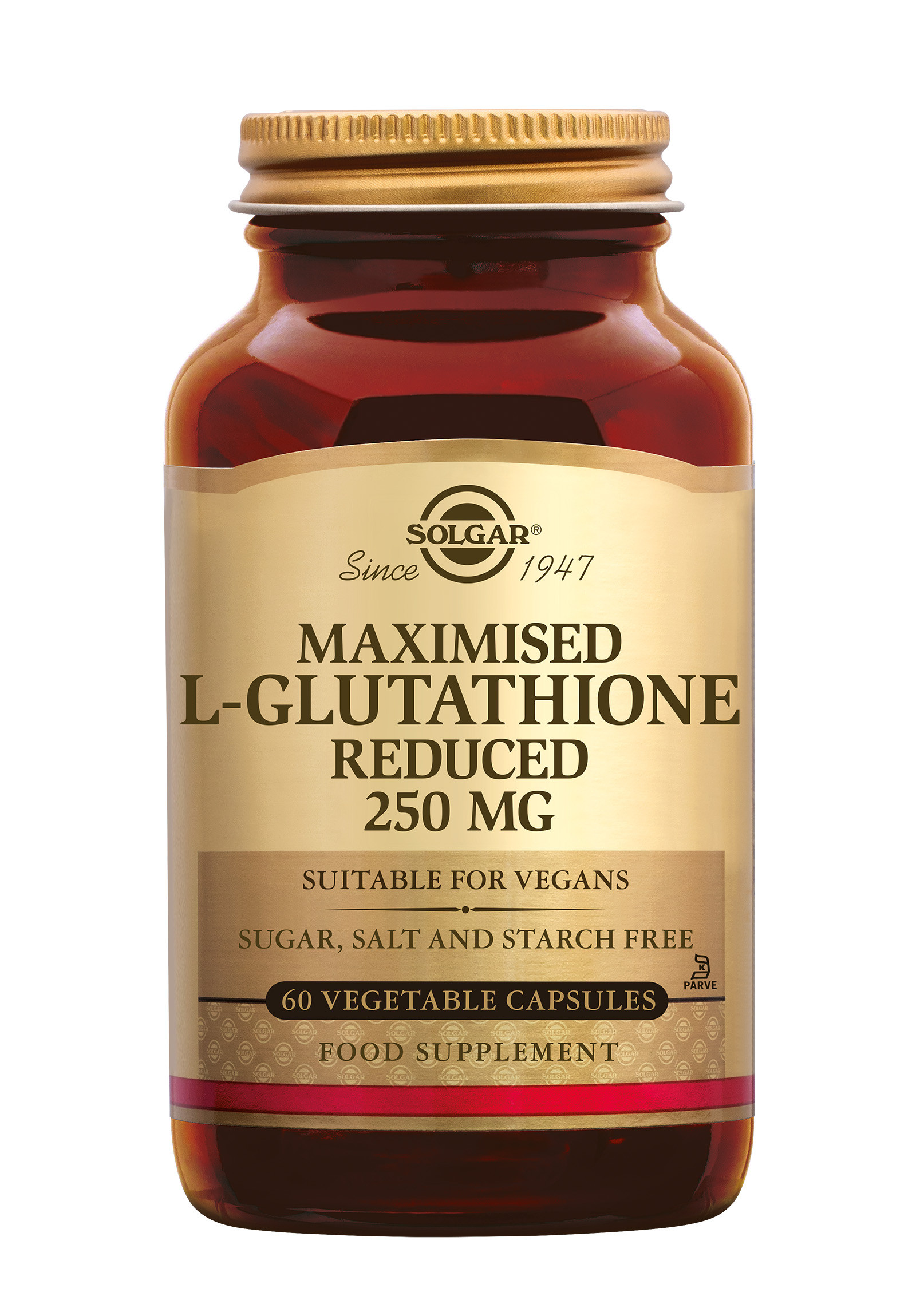 Solgar Maximised L-Glutathione 250 mg 60 plantaardige capsules