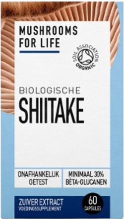 Mushrooms4Life Shiitake Caps 60 capsules biologisch