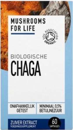 Mushrooms4Life Chaga Caps 60 capsules biologisch