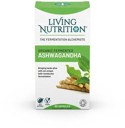 Living Nutrition Organic Fermented Ashwagandha 60 capsules biologisch