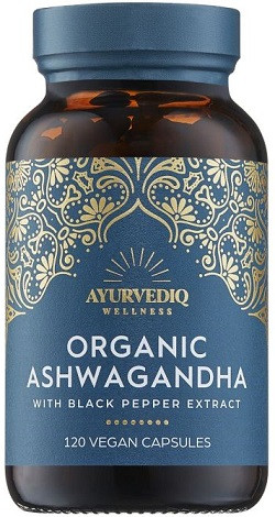 Ayurvediq Wellness Organic Ashwagandha 120 capsules biologisch