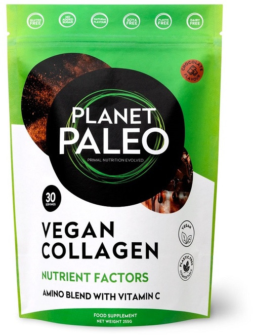 Planet Paleo Vegan Collagen Nutrient Factors Chocolate 255 gram