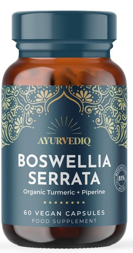 Ayurvediq Wellness Boswellia Serrata, Turmeric & Black Pepper Extract 60 capsules