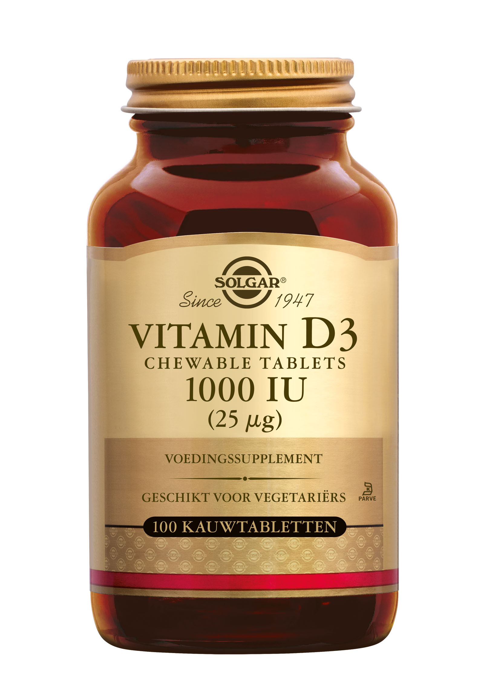Vitamin D3 1000 IU/25 mcg Chewable Tablets van Solgar Kopen bij