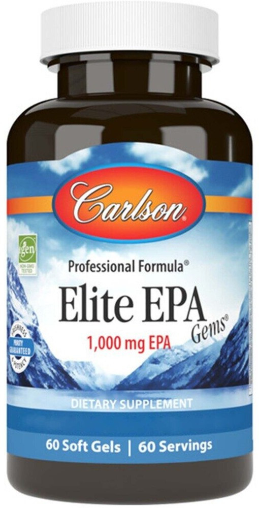 Carlson Labs Elite EPA Gems, 1000mg 60 softgels