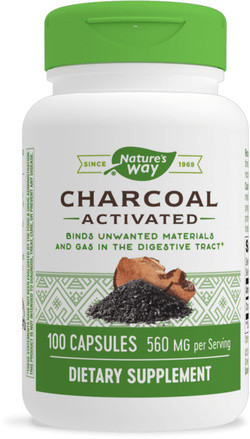 Nature's Way Activated Charcoal (Green) 100 capsules