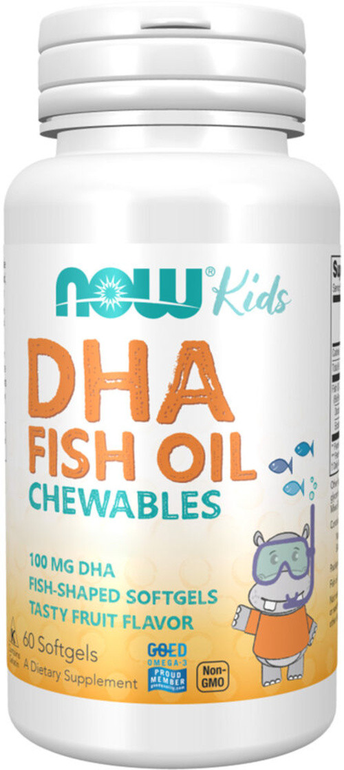 NOW Foods DHA Kids Fish Oil Chewable 60 kauwbare softgels