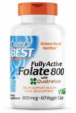 Doctor's Best Fully Active Folate 800 mcg 60 capsules