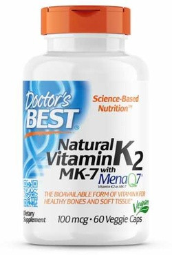 Doctor's Best Natural Vitamin K2 100 mcg 60 capsules