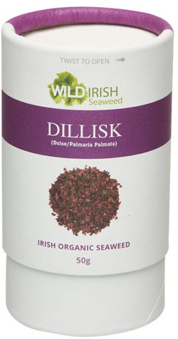 Wild Irish Seaweeds Organic Irish Dulse Dillisk vlokken 50 gram biologisch