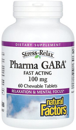 Natural Factors Pharma GABA® 100mg kauwtabletten 60 kauwtabbleten