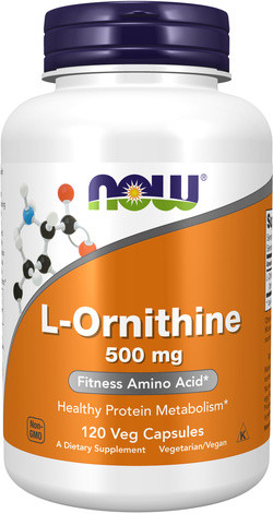 NOW Foods L-Ornithine 500 mg 120 capsules