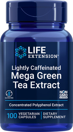 Life Extension Lightly Caffeinated Mega Green Tea Extract 100 capsules