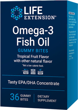 Life Extension Omega-3 Fish Oil Gummy Bites 36 gummies