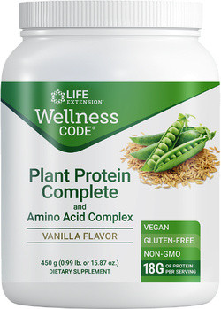 Life Extension Wellness Code® Plant Protein Complete & Amino Acid Complex 450 gram