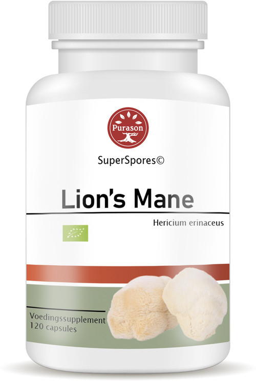 Purason Lion's Mane Superspores© Extract Bio 120 capsules biologisch