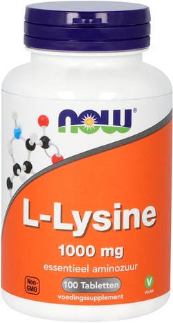 NOW Foods L-Lysine 1000 mg 100 tabletten
