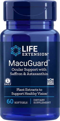 Life Extension MacuGuard® Ocular Support with Astaxanthin 60 softgels