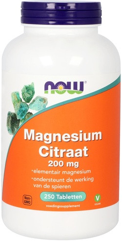 NOW Foods Magnesium Citraat 200 mg