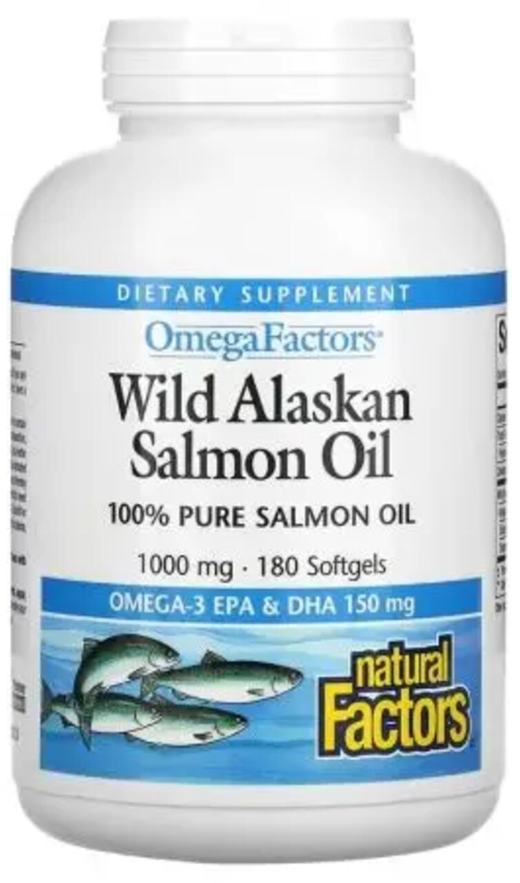 Natural Factors Wild Alaskan Salmon Oil 180 softgels