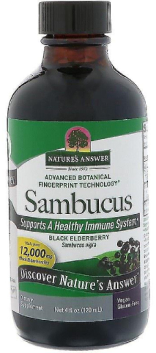 Nature's Answer Sambucus Black Elder Berry 120 milliliter