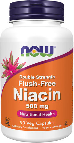 NOW Foods Niacin Double Strength Flush-Free 500 mg 90 capsules